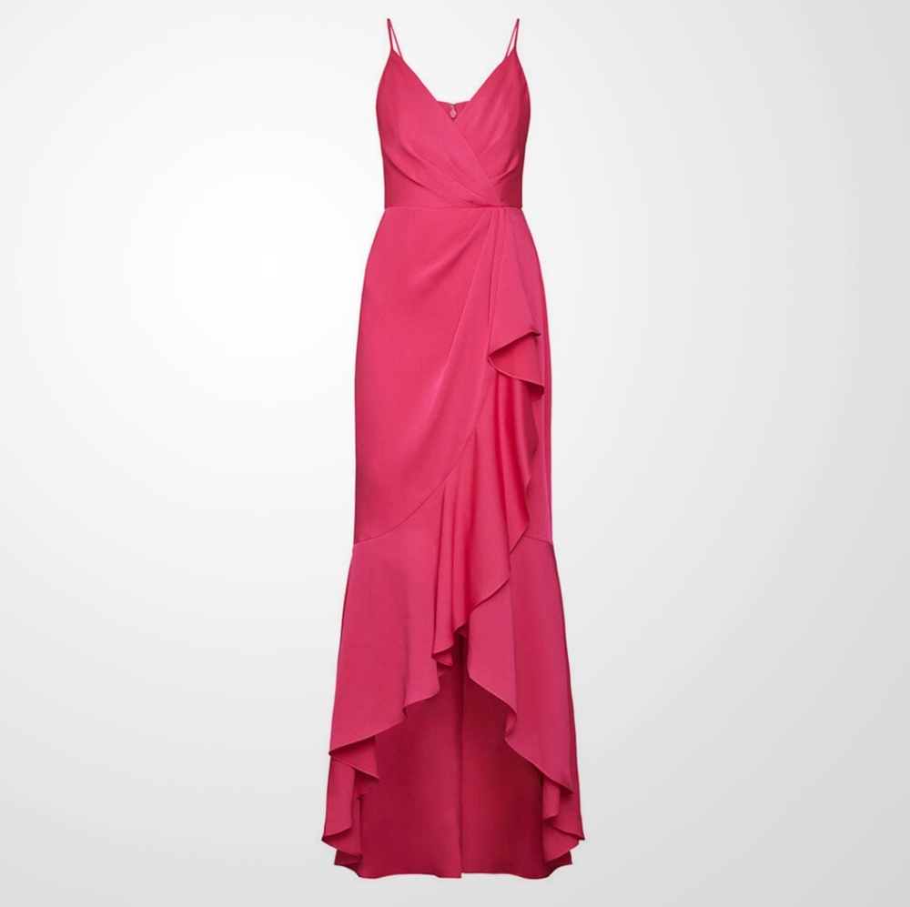 BCBMaxAzria Faux Wrap Ruched Ruffle Dress ** CLEARANCE SALE ***